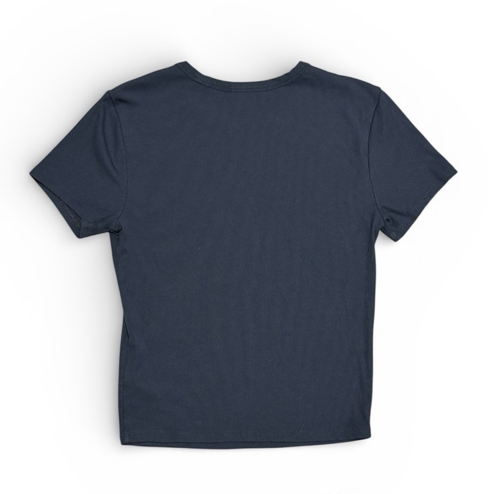 017 ATHLETA Women's Signature Rib Crop Tee, Shadow Grey, Small - Picture 4 of 7